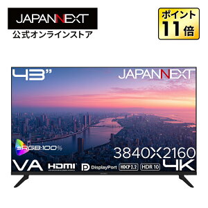 �y2�N�ۏ؁zJAPANNEXT 43�C���` VA�p�l������ 4K(3840×2160)�𑜓x ��^�t�����j�^�[ JN-V43U HDMI DisplayPort sRGB:100% HDR �����R������