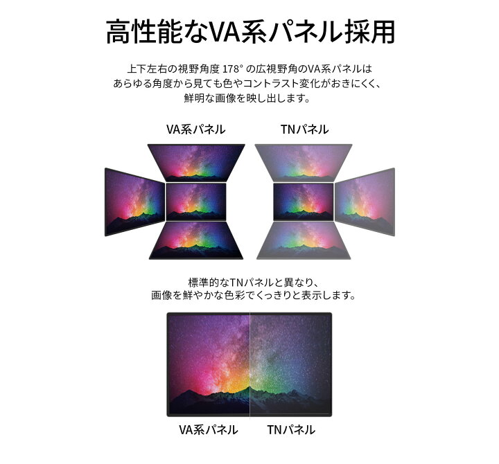 楽天市場】JAPANNEXT 32インチ VAパネル搭載 フルHD液晶モニター JN 