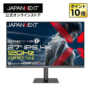 �yEC�T�C�g����z JAPANNEXT 27�C���` IPS�p�l������ 120Hz/1ms(MPRT)�Ή� 4K(3840×2160)�𑜓x �Q�[�~���O���j�^�[ JN-Ei27G120U2-HSP HDMI2.1 DP sRGB:100% HDR400���� PS5 4K:120Hz�ڑ� VRR �������� �s�{�b�g(�c��])�y2