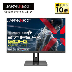 JAPANNEXT 27�C���` IPS�p�l������ 120Hz/1ms(MPRT)�Ή� 4K(3840×2160)�𑜓x �Q�[�~���O���j�^�[ JN-IPS27G120U2-HSPC6 HDMI2.1 DP USB-C(�ő�65W���d) sRGB:100% HDR400���� PS5 4K:120Hz�ڑ� VRR �������� �s�{�b�g(�c��])�y2