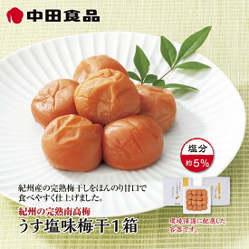 中田食品　うす塩味梅干　1箱　2箱　3箱　4箱　個包装1箱　個包装2箱 ギフト プレゼント 贈答 お取り寄せ 梅干し (レビュー記入で300円OFFクーポン配布中)