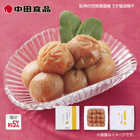 中田食品 紀州の完熟南高梅 うす塩味梅干 1箱 2箱 3箱 4箱 個包装1箱 個包装2箱 送料込み ギフト プレゼント 贈答 お取り寄せ お土産 (レビュー記入で300円OFFクーポン配布中)
