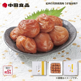 中田食品 紀州の完熟南高梅 うす塩味梅干 1箱 2箱 3箱 4箱 個包装1箱 個包装2箱 送料込み ギフト プレゼント 贈答 お取り寄せ お土産 (レビュー記入で300円OFFクーポン配布中)