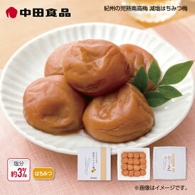 中田食品 紀州の完熟南高梅 減塩はちみつ梅 1箱 2箱 3箱 4箱 送料込み ギフト プレゼント 贈答 お取り寄せ お土産 (レビュー記入で300円OFFクーポン配布中)