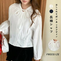 楽天市場】白シャツ リボン（シャツ・ブラウス｜トップス 