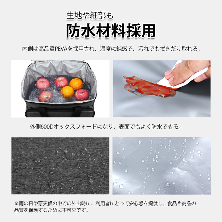 「クーポンで2,700円」【楽天1位常連★高評価4.62!!!】Heshare ソフトクーラーボックス 保冷バッグ 大容量 30L クーラーバッグ  折りたたみ 4層断熱 ボックス型 ソフト クーラーボックス 撥水材質 隔熱 多機能ポケット付き手提げ肩掛けキャンプ | 坂田の店