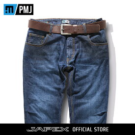ピーエムジェイ PMJ ライディングパンツ バイク用 デニム ジーンズ 細身テーパード カジュアル プロテクター付き イタリア製 デウス / DEUX ワーカーブルー