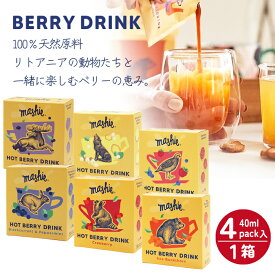 Mashieマシー 希釈ベリードリンク40ml×4袋BOX /希釈用ドリンク ジュース シロップ ベリー リトアニア フルーツソース ビタミン補給 ギフト 北欧　お茶