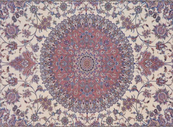 ペルシャ絨毯 の本場から イラン産 約200×250cm 輝く！多色織 ピンク