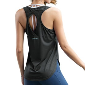 スポーツ タンクトップ ロング レディース ヨガトップス ヨガウェア フィットネス 背中 おしゃれ 可愛い スポーツウェア ヨガウェア フィットネスウェア ランニングウェア yoga ホットヨガ ジム ダンス ランニング 送料無料 速乾 伸縮 メッシュ JM-188 【ランキング入賞】