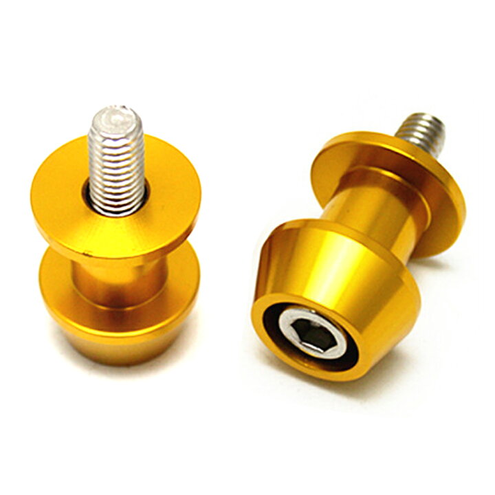 バイク スタンドフック 10mm M10 アルミ 削り出し 取付ボルト 左右 2個セット 汎用 ピッチ1.5mm 全5色 JM-128C ヨガ フィットネス&雑貨 JASUMIN バイク用 M10 アルミ製 スタンドフック シルバー 2個セット