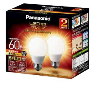 �p�i�\�j�b�N LED�d�� E26 �d���F 60W���� 2�� LDA7L-G/Z60E/S/W/2/2T ��ʓd���` �S�����^�C�v �v���~�A �����Ή� �f�M�ގ{�H���Ή� �ȃG�l ������ �G�R