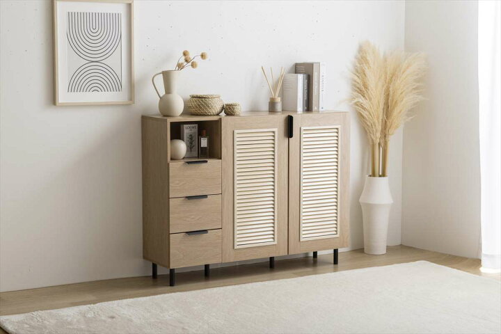 楽天市場】【幅110cm】Coffea キャビネット 収納棚 キャビネット 