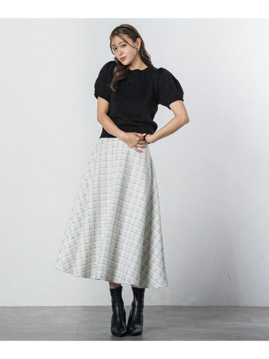 楽天市場】【SALE／30%OFF】ツィードラメロングサーキュラースカート 