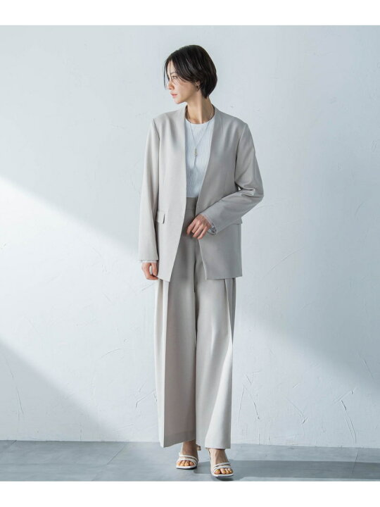 楽天市場】【SALE／50%OFF】RENUノーカラージャケット≪洗える/Lサイズ 