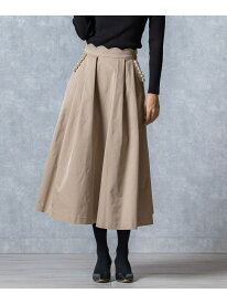 【SALE／50%OFF】【大きいサイズ】パールボタンスカート QUEENS COURT クイーンズコート スカート ロング・マキシスカート ブラック ブラウン ベージュ【RBA_E】【送料無料】[Rakuten Fashion]