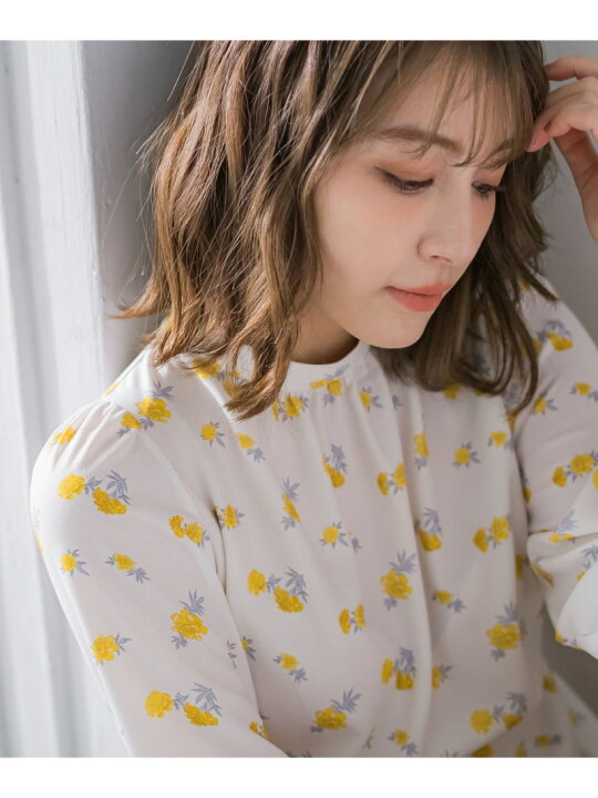 楽天市場】【SALE／50%OFF】フラワープリントギャザーフレアワンピース  