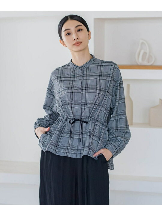 楽天市場】【SALE／50%OFF】ドロストペプラムチェックブラウス≪洗濯機 