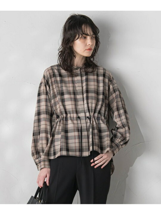楽天市場】【SALE／50%OFF】ドロストペプラムチェックブラウス≪洗濯機 