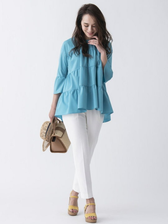 楽天市場】【SALE／60%OFF】ティアードチュニックブラウス Viaggio Blu 