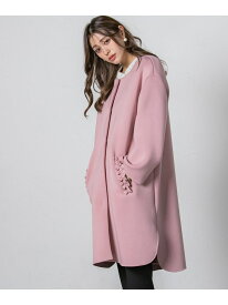 【SALE／19%OFF】フリルポケットコート≪洗濯機で洗える≫ QUEENS COURT クイーンズコート ジャケット・アウター その他のジャケット・アウター ピンク ホワイト ブラック グレー【RBA_E】【送料無料】[Rakuten Fashion]