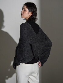 【SALE／50%OFF】前後2WAY クロスニット＜手洗い可能＞ la.f... ラ・エフ トップス ニット ブラック ホワイト イエロー【RBA_E】【送料無料】[Rakuten Fashion]