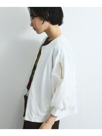 【SALE／30%OFF】ジャージ切替ブルゾン≪手洗い可能≫ VICKY ビッキー ジャケット・アウター テーラードジャケット・ブレザー ホワイト ブラック【RBA_E】【送料無料】[Rakuten Fashion]