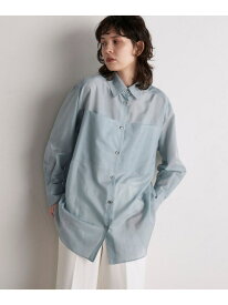 【SALE／50%OFF】シアーシャツ≪洗濯機で洗える≫ la.f... ラ・エフ トップス シャツ・ブラウス グリーン イエロー ベージュ ブルー【RBA_E】【送料無料】[Rakuten Fashion]