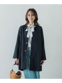 【SALE／50%OFF】ビジューボタンコート≪手洗い可能≫ Viaggio Blu ビアッジョブルー ジャケット・アウター その他のジャケット・アウター ネイビー ホワイト【RBA_E】【送料無料】[Rakuten Fashion]