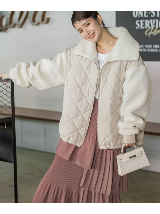 楽天市場】【SALE／50%OFF】【ふわふわボアがドッキング】タフタキルト 