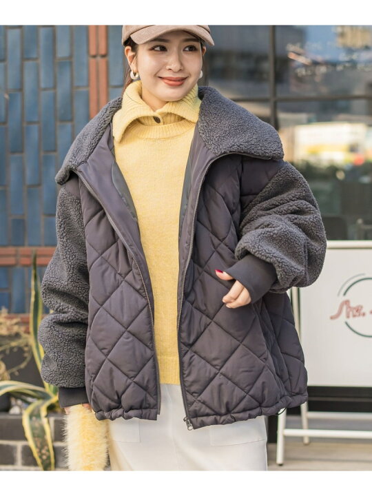楽天市場】【SALE／50%OFF】【ふわふわボアがドッキング】タフタキルト 