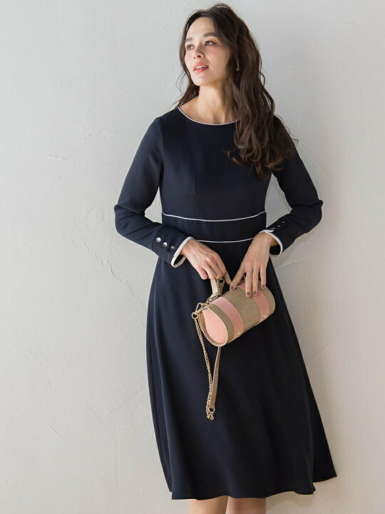 楽天市場】【SALE／50%OFF】配色パイピングフレアワンピース Viaggio 