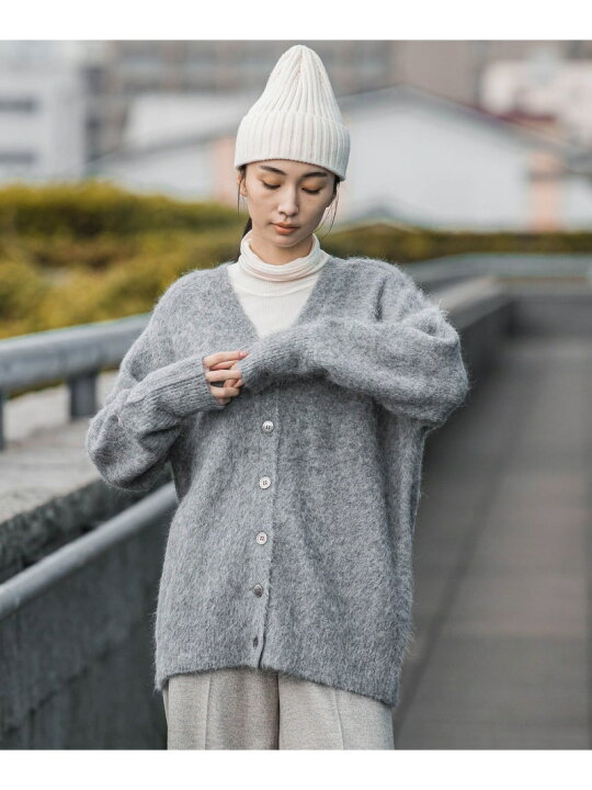 SALE 60 OFF 大きいサイズ ヘアリーアルパカシャギーニットカーディガン la f ラ・エフ トップス カーディガン グレー レッド ベージュ RBA E 送料無料 Rakuten Fashion JAVA ONLINE