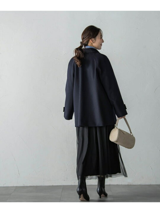 楽天市場】【SALE／20%OFF】カシミヤ混ライトリバーショートコート 