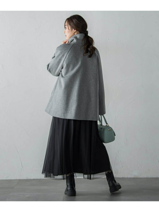 楽天市場】【SALE／20%OFF】カシミヤ混ライトリバーショートコート 
