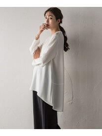 【SALE／40%OFF】【biyori】"着心地さらっと"万能フレアチュニック≪洗濯機で洗える≫ la.f... ラ・エフ トップス シャツ・ブラウス ホワイト ブラック【RBA_E】【送料無料】[Rakuten Fashion]