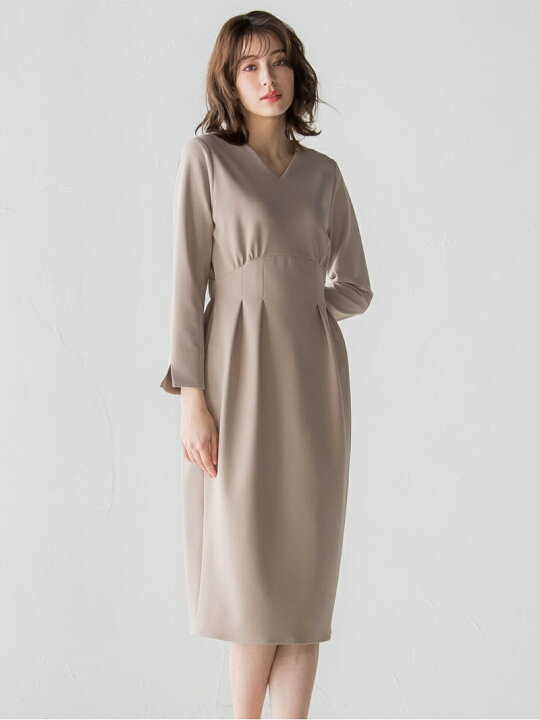 楽天市場 ハイストレッチジョーゼットウエストタックワンピース 手洗い可能 Ketty ケティ ワンピース ドレス シャツワンピース ベージュ ブラック ネイビー 送料無料 Rakuten Fashion Java Online