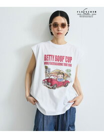 【VISION * Betty BoopTM】ヴィンテージツアーノースリTシャツ≪洗濯機で洗える≫ VICKY ビッキー トップス カットソー・Tシャツ ホワイト グレー【送料無料】[Rakuten Fashion]