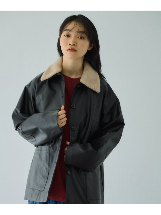 楽天市場】【SALE／40%OFF】ボアカラーフェイクレザーブルゾン VICKY 
