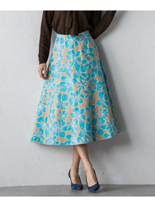 楽天市場】【SALE／15%OFF】フラワージャガードフレアスカート≪洗濯機  