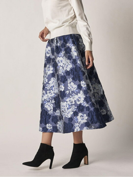 楽天市場】【SALE／50%OFF】フラワージャガードフレアスカート Viaggio  