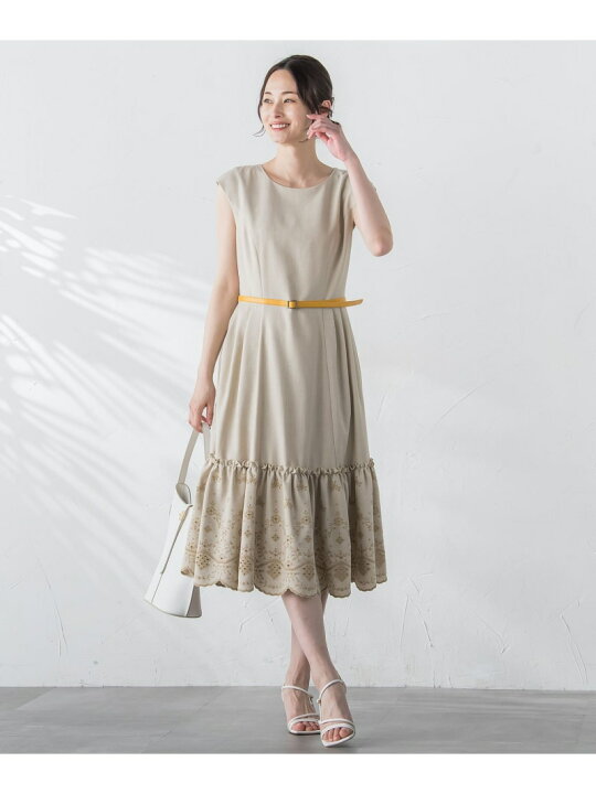 楽天市場】【SALE／50%OFF】リネンライクカットワークワンピース 