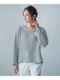 【SALE／30%OFF】【洗えるニット】ツイード調ニットプルオーバー LAUTREAMONT ロートレアモン トップス ニット ホワイト ベージュ【RBA_E】【送料無料】[Rakuten Fashion]