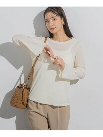 【SALE／40%OFF】チュールフロッキーフレアースリーブ≪手洗い可能≫ VICKY ビッキー トップス カットソー・Tシャツ ブラック グレー ホワイト【RBA_E】【送料無料】[Rakuten Fashion]