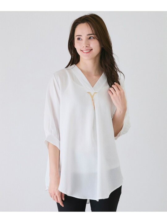 楽天市場】【SALE／30%OFF】ゴールドパーツ付スキッパーブラウス JAYRO 
