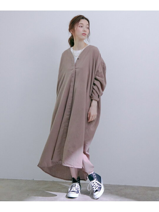 楽天市場 Sale 30 Off W 綿麻ギャザー長袖ワンピース Jayro ジャイロ ワンピース 長袖ワンピース ブラウン カーキ Rba E Rakuten Fashion Jayro