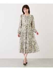 【SALE／30%OFF】花柄長袖ワンピース JAYRO ジャイロ ワンピース・ドレス ワンピース ブラック ホワイト【RBA_E】【送料無料】[Rakuten Fashion]