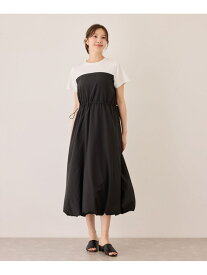半袖ドッキングバルーンワンピース JAYRO ジャイロ ワンピース・ドレス ワンピース グレー ブラック カーキグリーン【送料無料】[Rakuten Fashion]