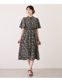 【SALE／28%OFF】花柄フレアスリーブワンピース JAYRO ジャイロ ワンピース・ドレス ワンピース ホワイト ブラック ブルー【RBA_E】【送料無料】[Rakuten Fashion]