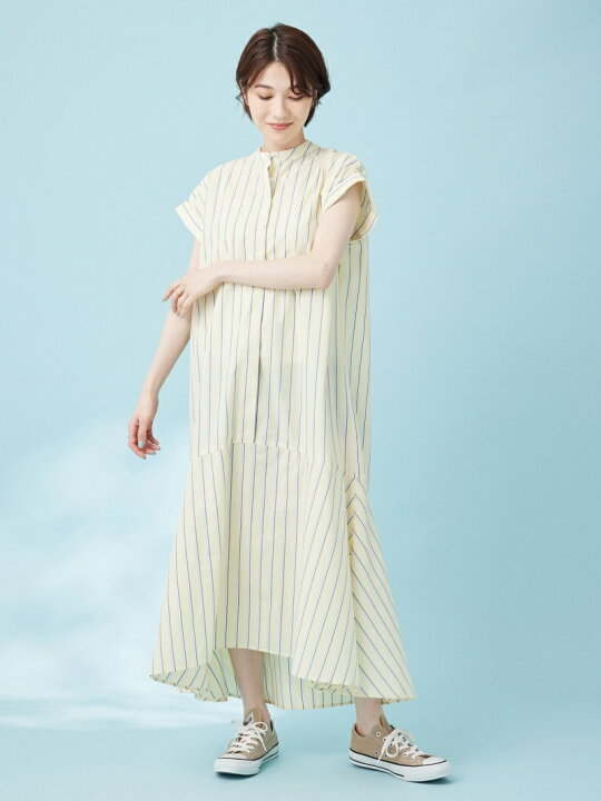 楽天市場 Sale 10 Off W ストライプマーメイドワンピース Jayro ジャイロ ワンピース ロングワンピース マキシワンピース イエロー グリーン ブルー Rba E 送料無料 Rakuten Fashion Jayro